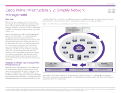 Cisco Prime Infrastructure 2.2: Simplify Network Management At