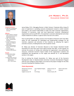Jim Robey, Ph.D. - Mohr Partners, Inc.