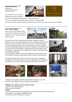 Hotel Dorottya *** The Hotel Kapos ***