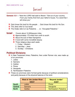 Israel - Bible Charts