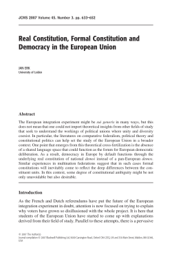 Real Constitution, Formal Constitution and Democracy in the