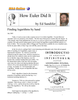 July - The Euler Archive