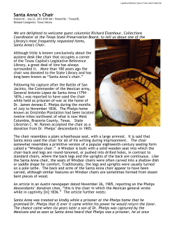 Santa Anna`s Chair - Legislative Reference Library