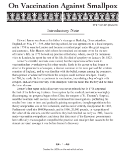 Edward Jenner was born at his father`s vicarage at Berkeley