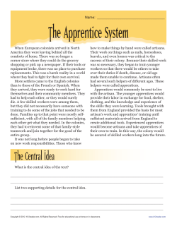 The Apprentice System