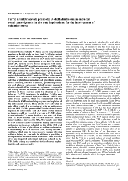 Ferric nitrilotriacetate promotes N
