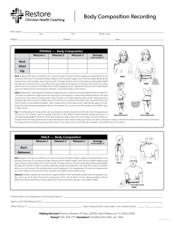 Army Fitness Measurements form