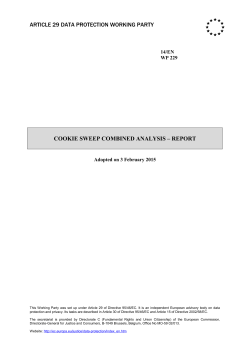 Cookie sweep combined analysis - European Commission