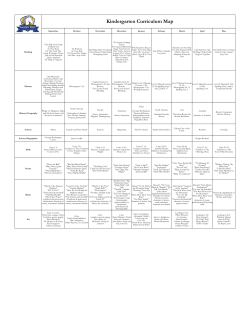 Kindergarten Curriculum Map - Golden View Classical Academy