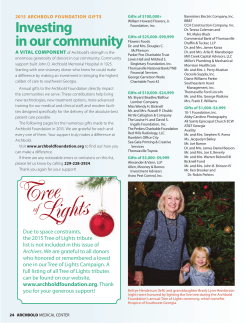 Investing in our community