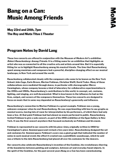 Music Among Friends Program Notes