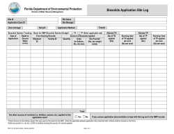 Biosolids Application Site Log