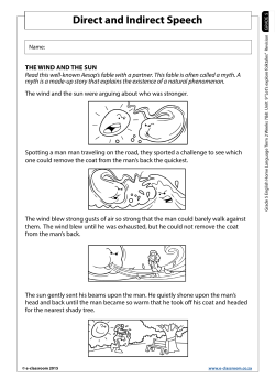 Direct and Indirect Speech - E