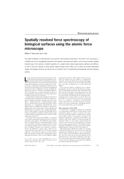 Spatially resolved force spectroscopy of biological surfaces using