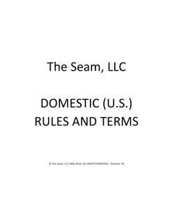 the seam, llc domestic (us) rules and terms