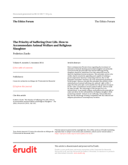 The Priority of Suffering Over Life. How to Accommodate