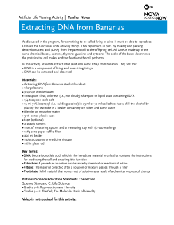 Extracting DNA from Bananas - Indiana Agriculture Education