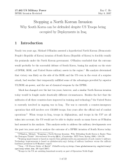 Stopping a North Korean Invasion