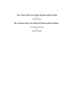 The Tretis of the Tua Mariit Wemen and the Wedo