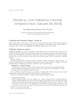 Physical and Chemical change: Introduction