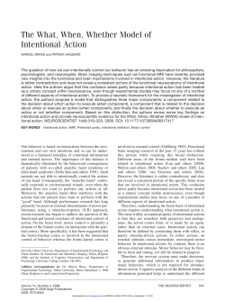 The What, When, Whether Model of Intentional Action