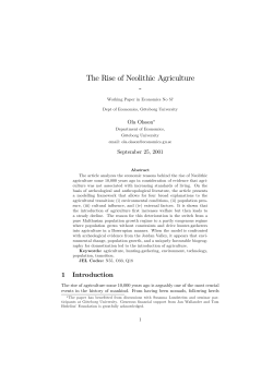 The Rise of Neolithic Agriculture -