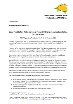 Good Food Safety At Home Could Prevent Millions of Australians