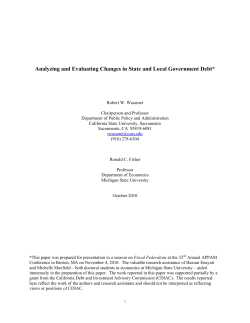 Analyzing and Evaluating Changes in State and Local Government