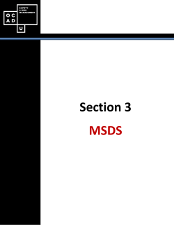 Section 3 MSDS - OCAD University