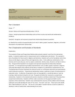 Part 1 Standard Part 2 Explanation and Examples of Standards