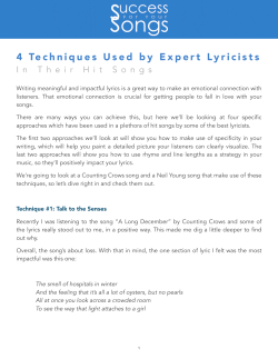4 Techniques Used By Expert Lyricists in Their Hit Songs