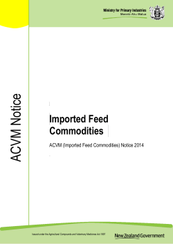 Imported Feed Commodities - Industry foodsafety.govt.nz