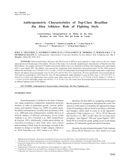 Anthropometric Characteristics of Top-Class Brazilian Jiu