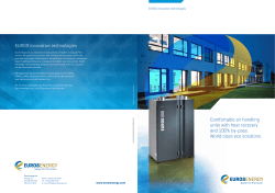 Comfortable air handling units with heat recovery