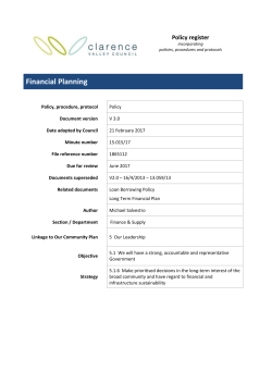 Financial Planning - Clarence Valley Council