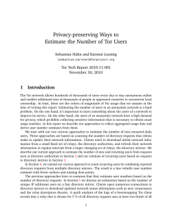 Privacy-preserving Ways to Estimate the Number of Tor Users