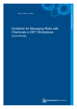Guideline for Managing Risks with Chemicals in