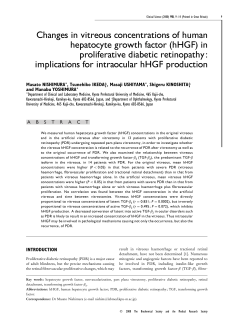 Changes in vitreous concentrations of human hepatocyte growth