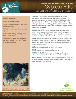 Cypress Hills - Alberta TrailNet