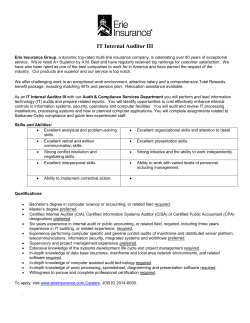 IT Internal Auditor III