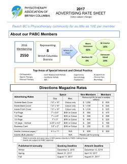 Our Directions Rate Sheet