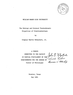 The entropy and related thermodynamic properties of