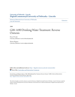 G08-1490 Drinking Water Treatment: Reverse Osmosis