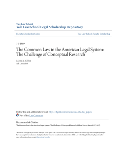 The Common Law in the American Legal System