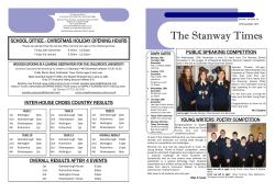 The Stanway Times - The Stanway School