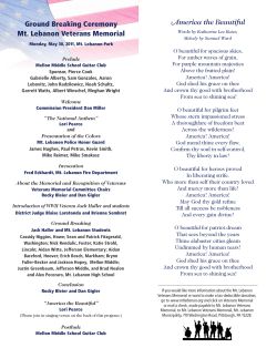 Ground Breaking Ceremony Mt. Lebanon Veterans Memorial