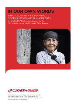 In Our Own Words: What older people say about discrimination and