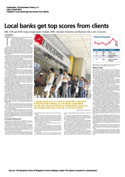 Local banks get top scores from clients