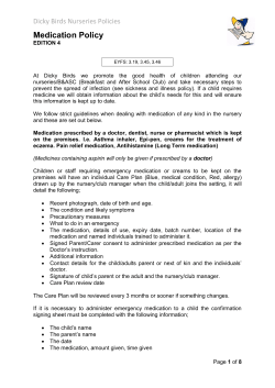 Medication Policy
