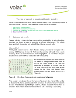 The role of palm oil in a sustainable dairy industry